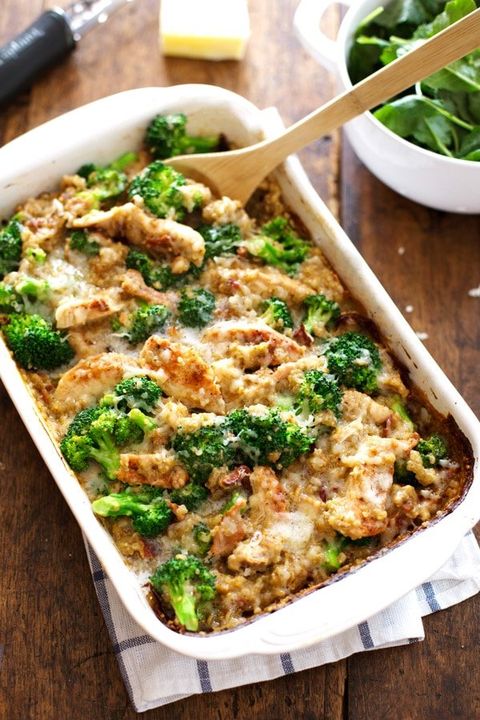 quinoa recipes creamy chicken quinoa and broccoli casserole