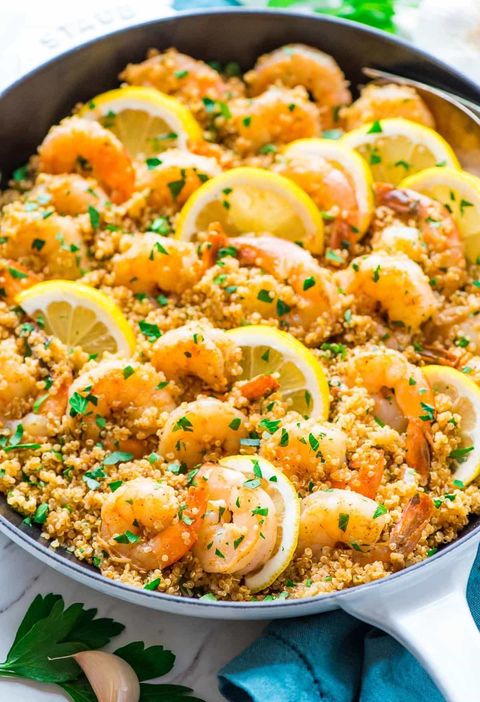 quinoa recipes healthy garlic shrimp with quinoa
