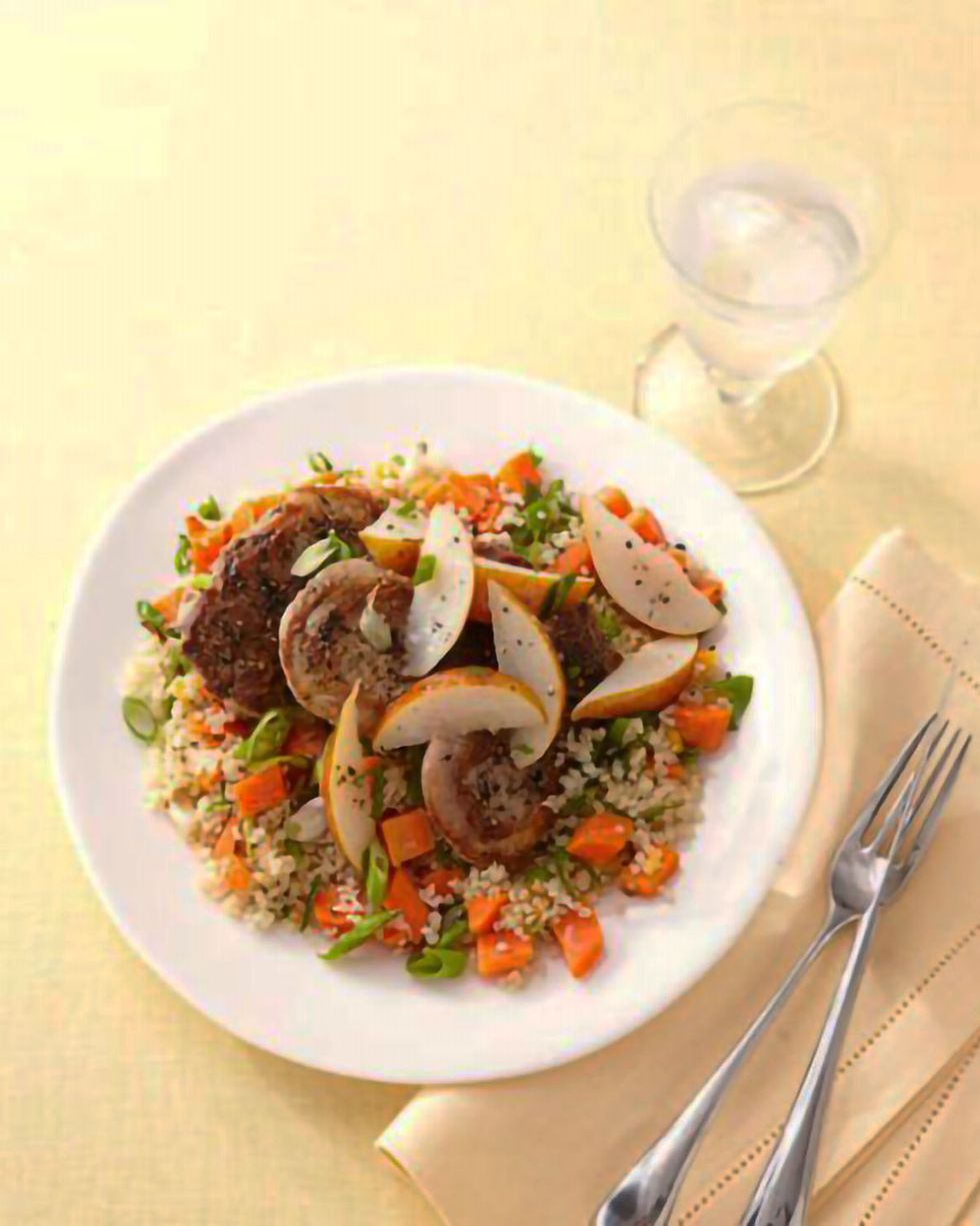 pork and pears with quinoa