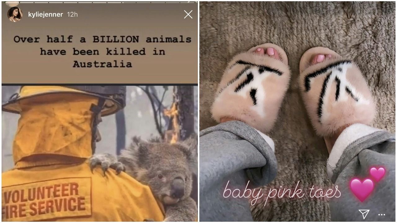 Kylie Jenner slammed for flaunting fur slippers after posting about  Australia fires