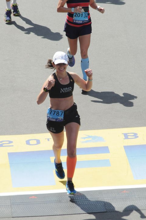 Happy runner at the finish line 