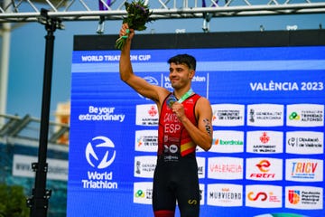 race winner david cantero del campo of spain seen during the