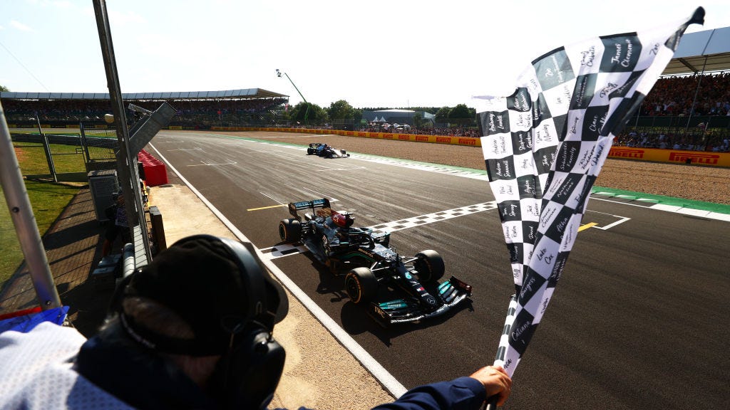 F1: Hamilton wins 'hollow' eighth British Grand Prix after Verstappen  collision