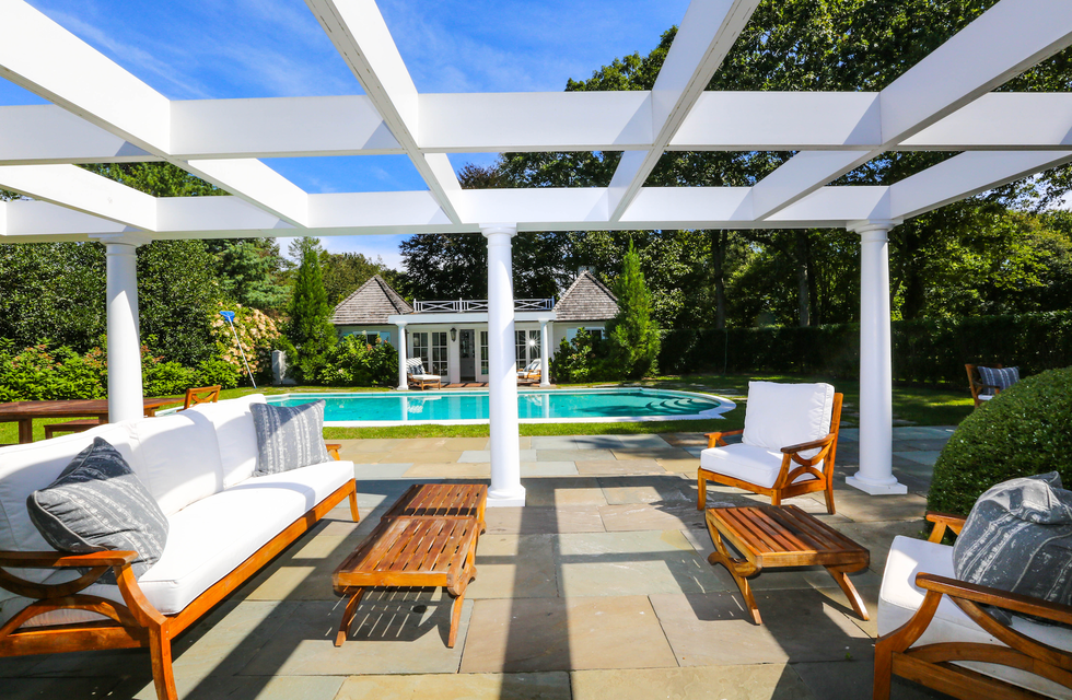 backyard with pergola