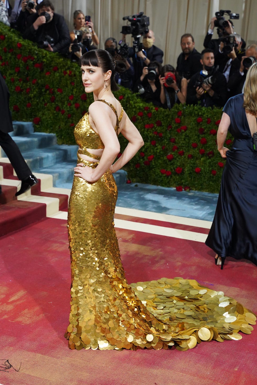 Rachel Brosnahan Wears Sheer Gown with Builtin Pasties at 2023 Met Gala