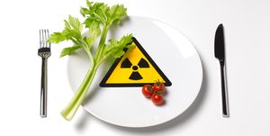 radioactive food on plate