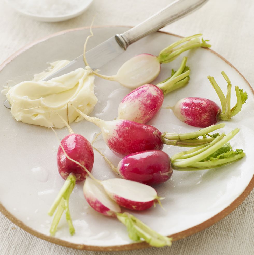 radishes with butter and salt