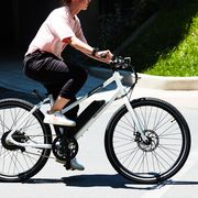 woman riding rad power radmission electric bike