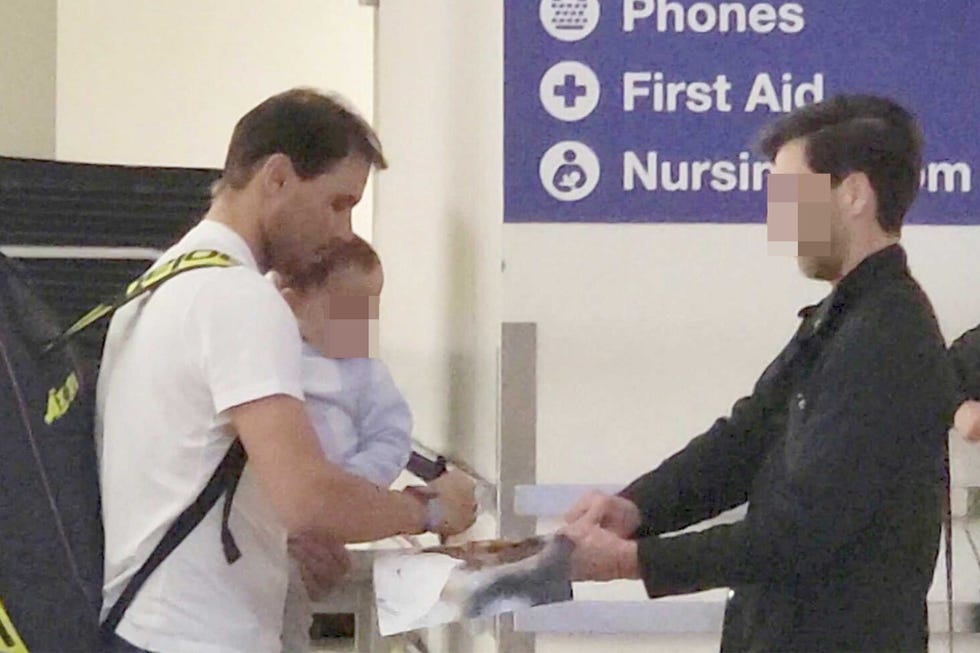rafa nadal con su hijo