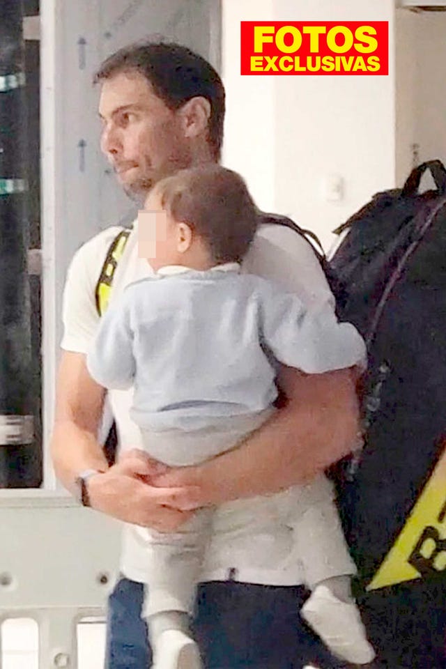 rafa nadal con su hijo