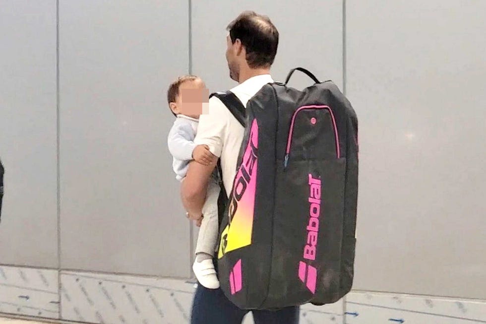 rafa nadal con su hijo