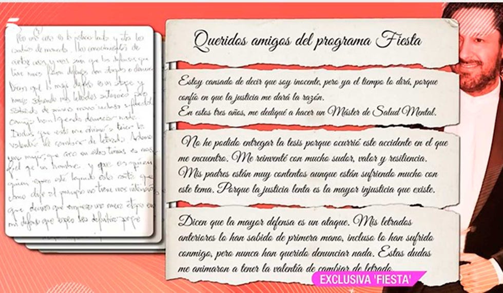 rafael amargo escribe una carta desde la carcel