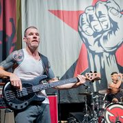 london, england   august 12 tim commerford and brad wilk of rage against the machine perform as part of prophets of rage on stage at o2 shepherds bush empire on august 12, 2019 in london, england photo by ollie millingtonredferns