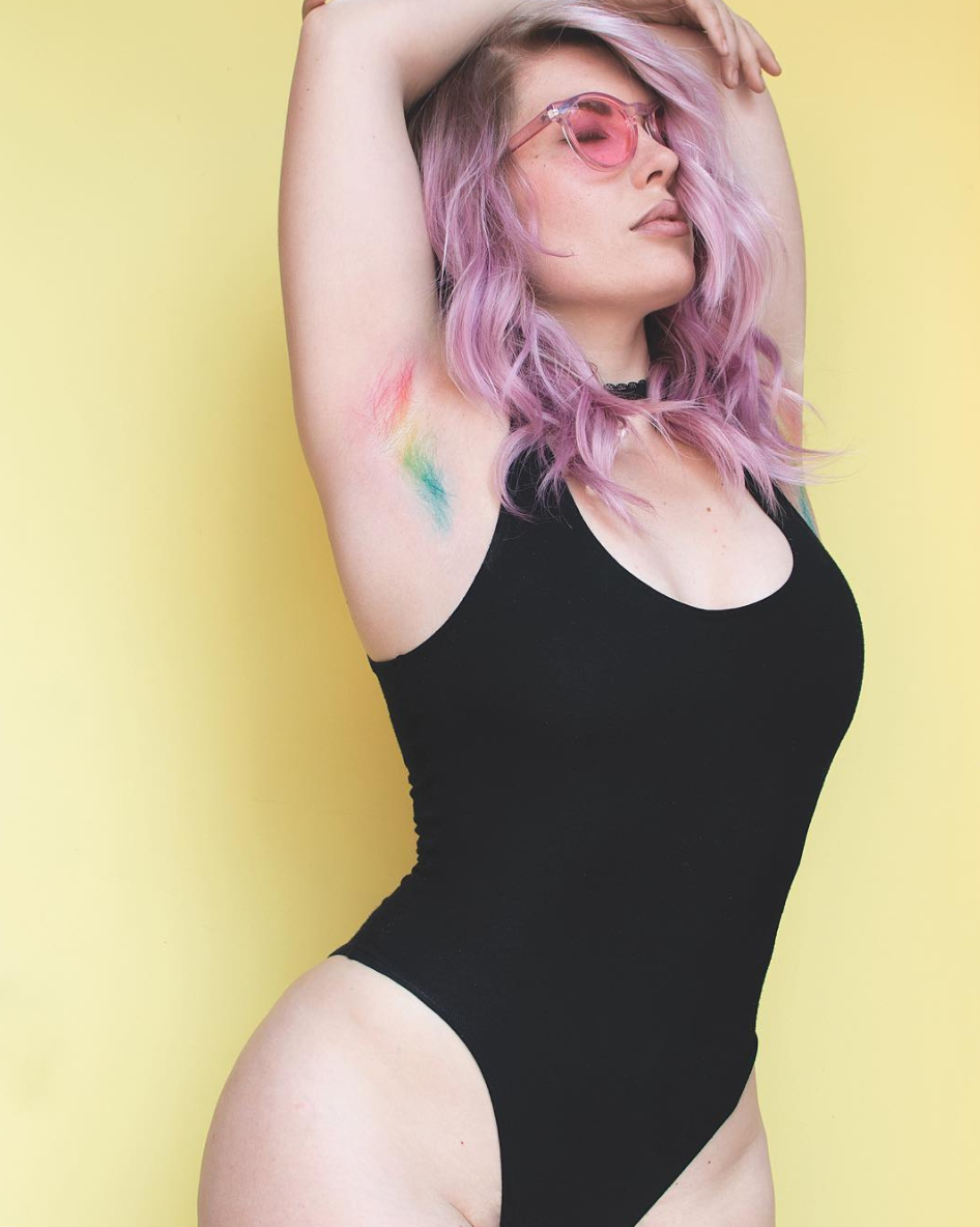 This Rainbow Armpit Hair Look Is Perfect for Pride