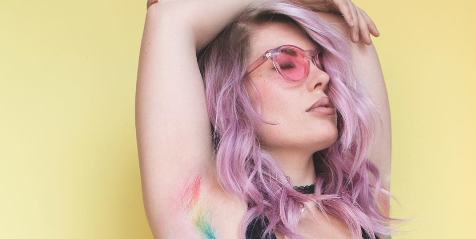 This Rainbow Armpit Hair Look Is Perfect for Pride