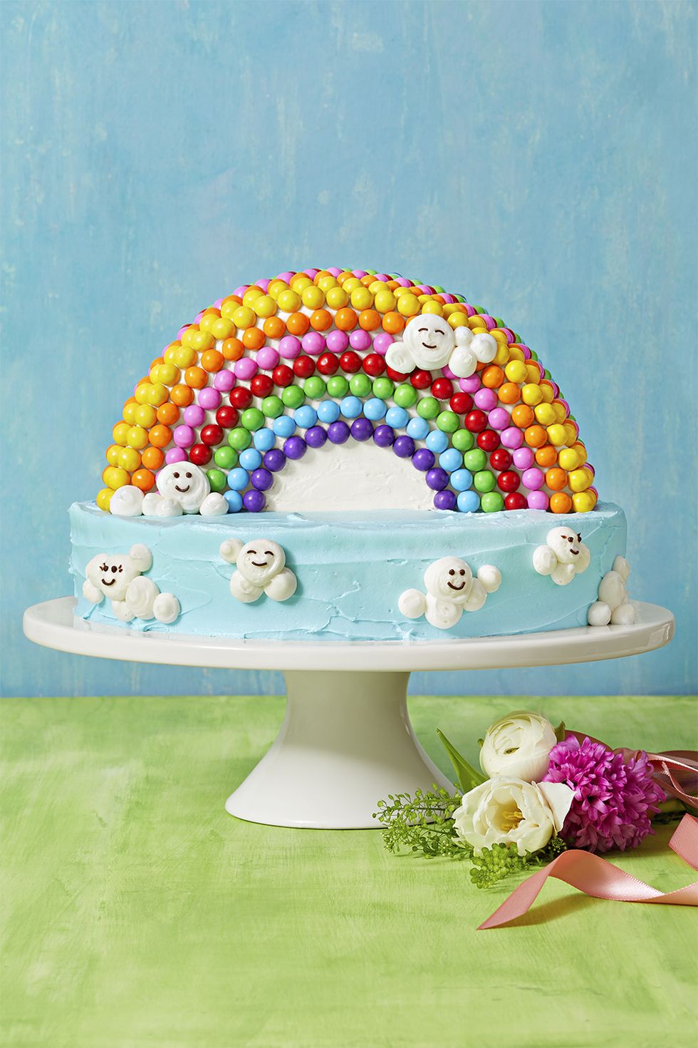 rainbow cloud cake