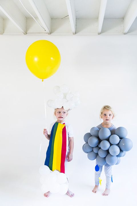 rainbow and cloud sibling halloween costumes