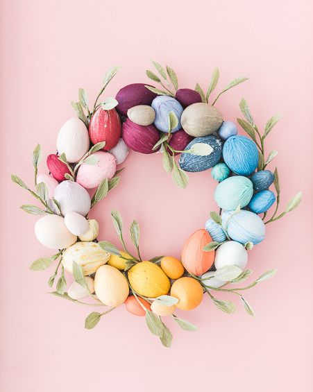 rainbow easter wreath outdoor easter decorations