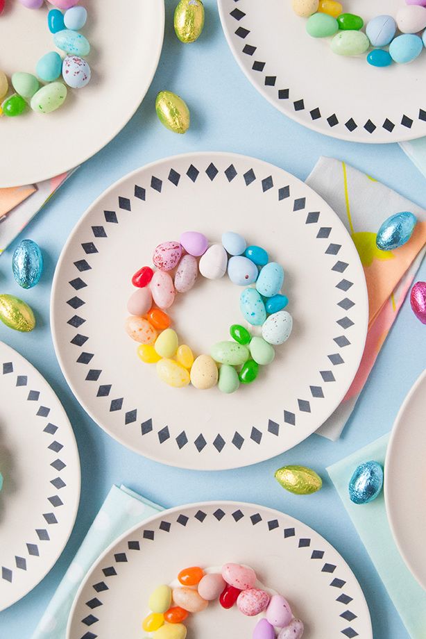 rainbow egg place setting easter craft