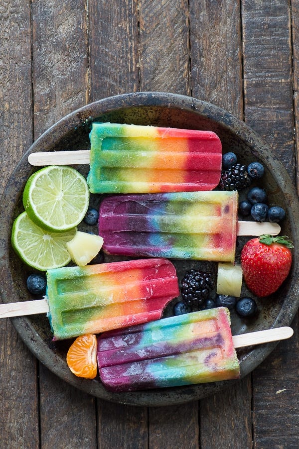rainbow popsicles