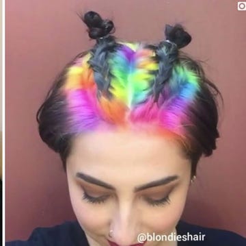 Rainbow roots hair trend