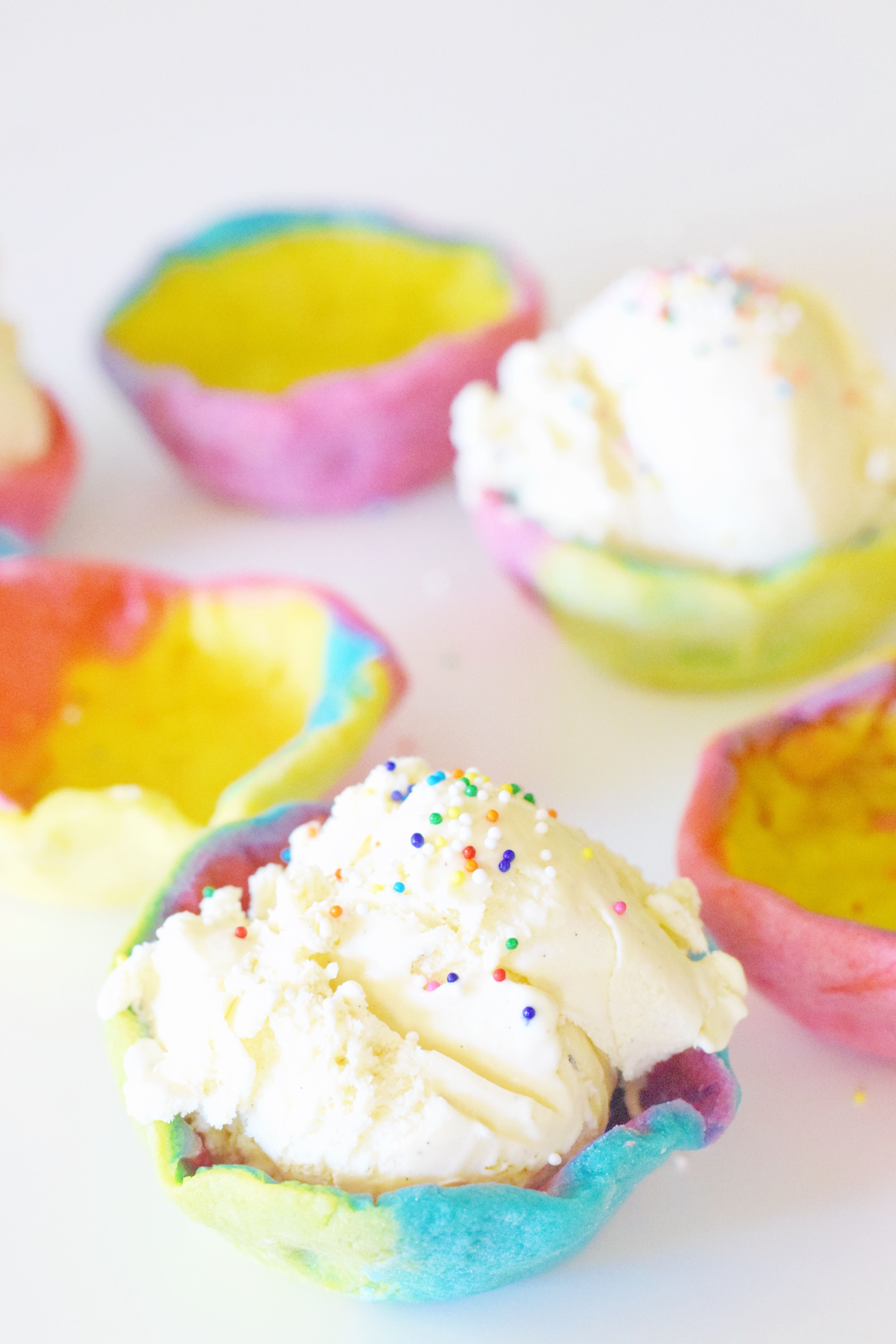 How to Make Unicorn Sprinkled Waffle Bowls - Modern Mom Life