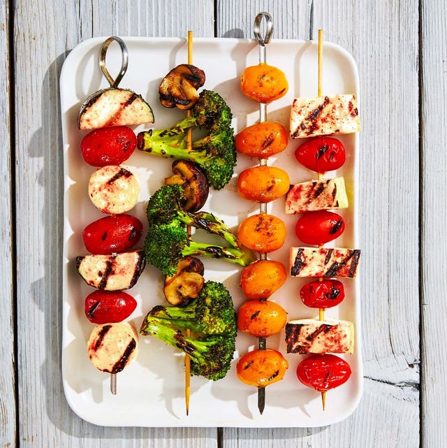 rainbow veggie kabobs