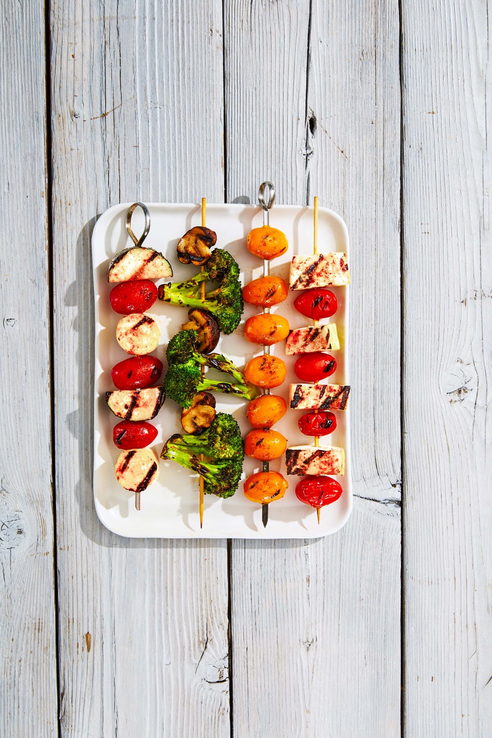 rainbow veggie kabobs