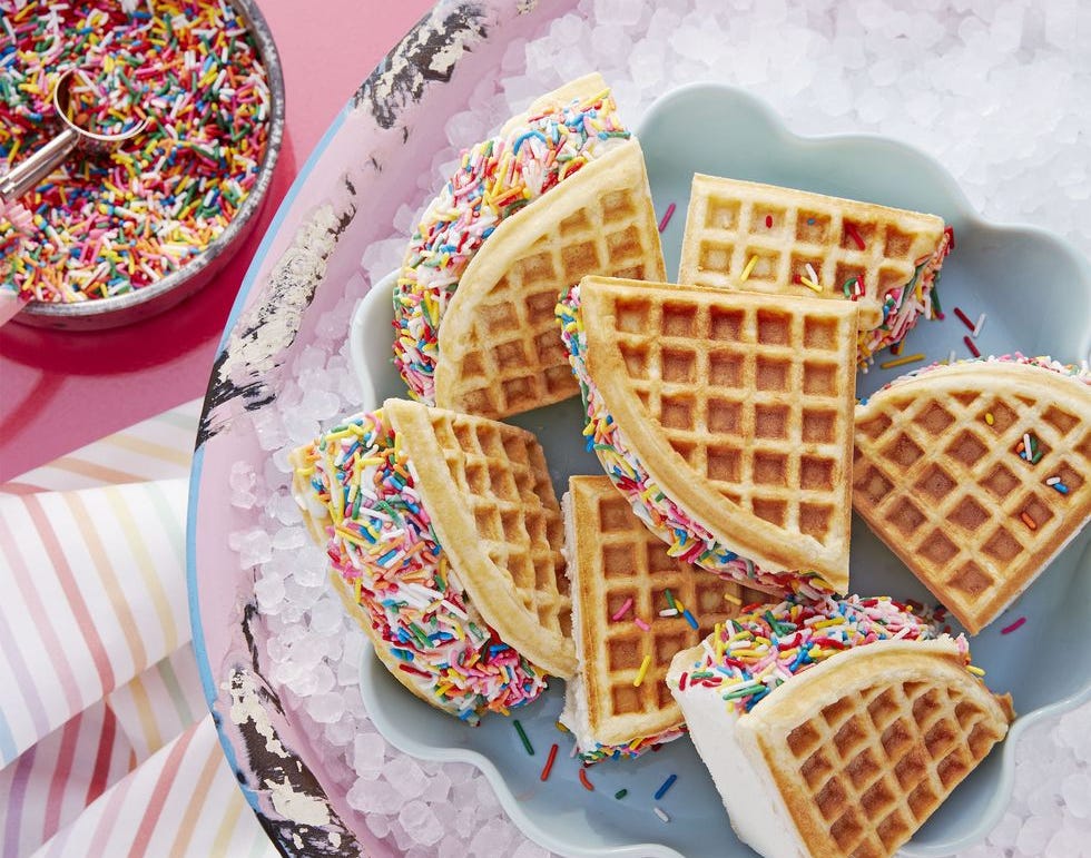 rainbow waffle wiches