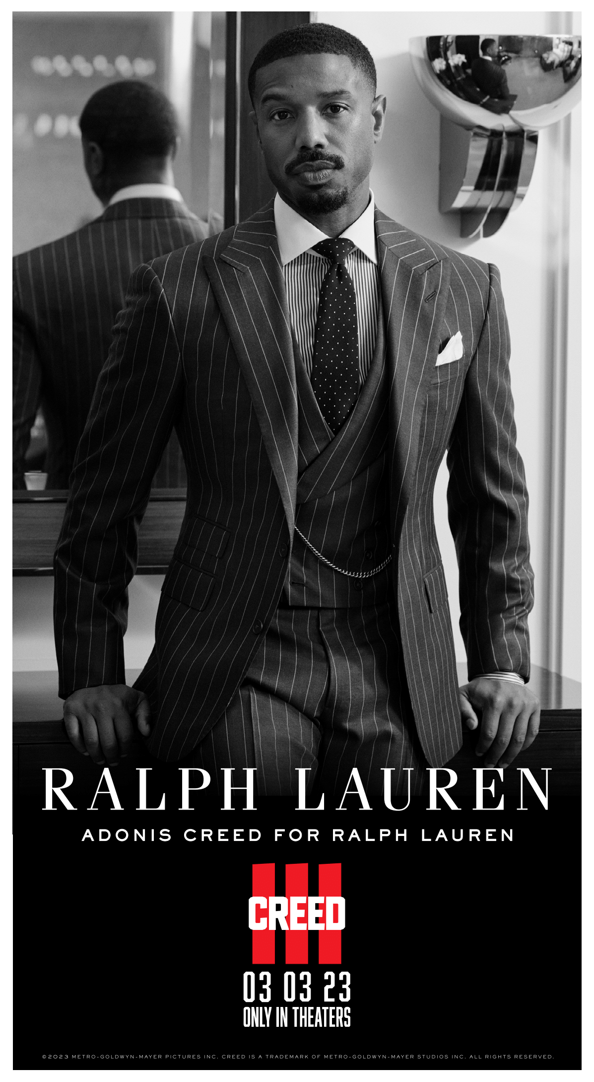 Michael B Jordan Shines in Ralph Lauren in Creed III
