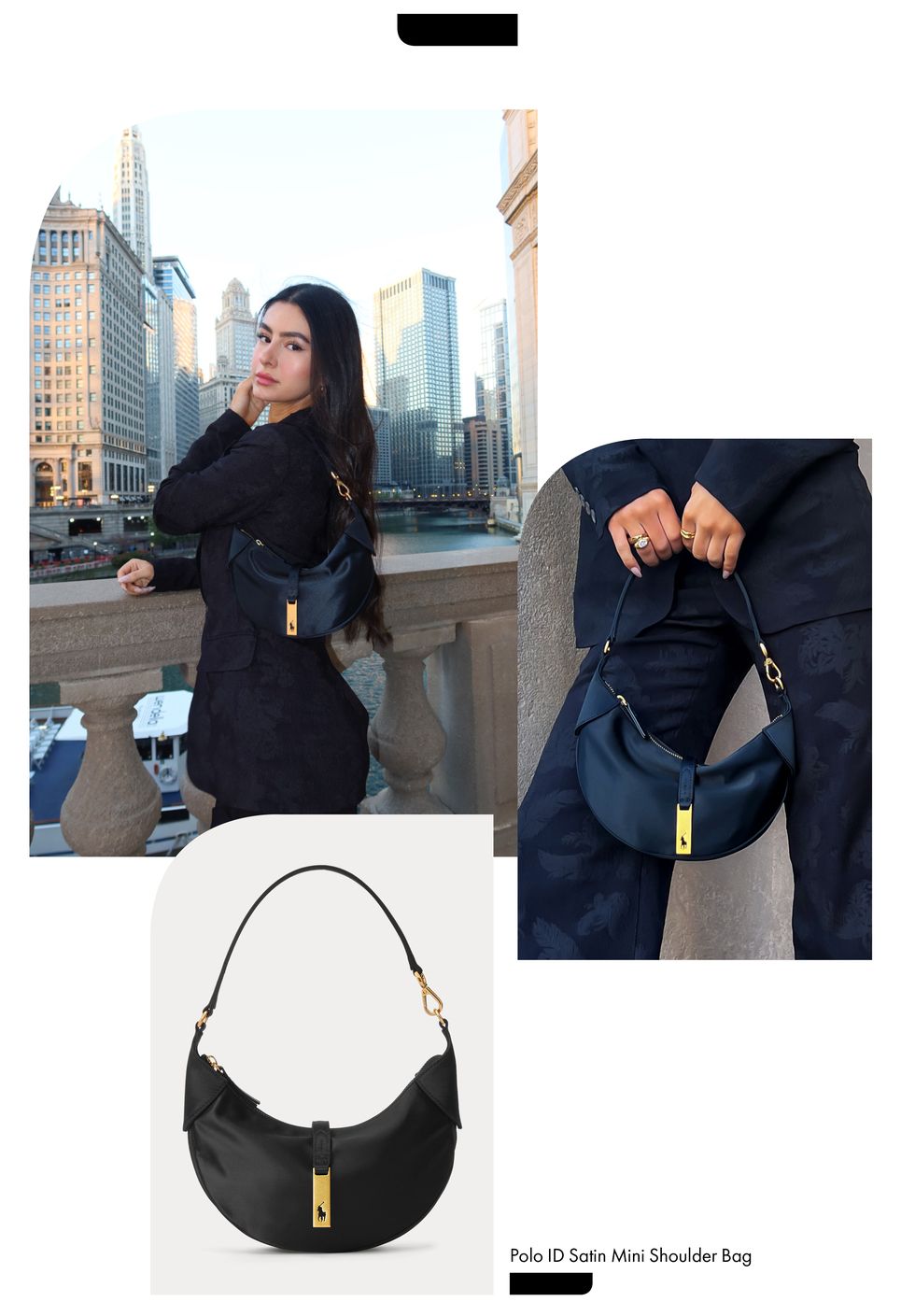Ralph Lauren Polo Leather Mini Crossbody Bag In Black