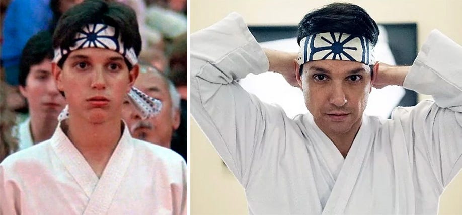 O Elenco de Karatê Kid 38 anos depois #ralphmacchio