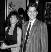 new york city   june 26  ralph macchio and wife phyllis fierro attend great balls of fire premiere on june 26, 1989 at the ziegfeld theater in new york city photo by ron galellaron galella collection via getty images