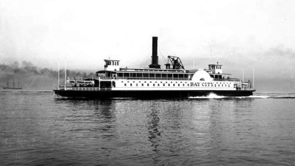 southern pacific bay city, ferry, 1885, san francisco, ralph waldo emerson