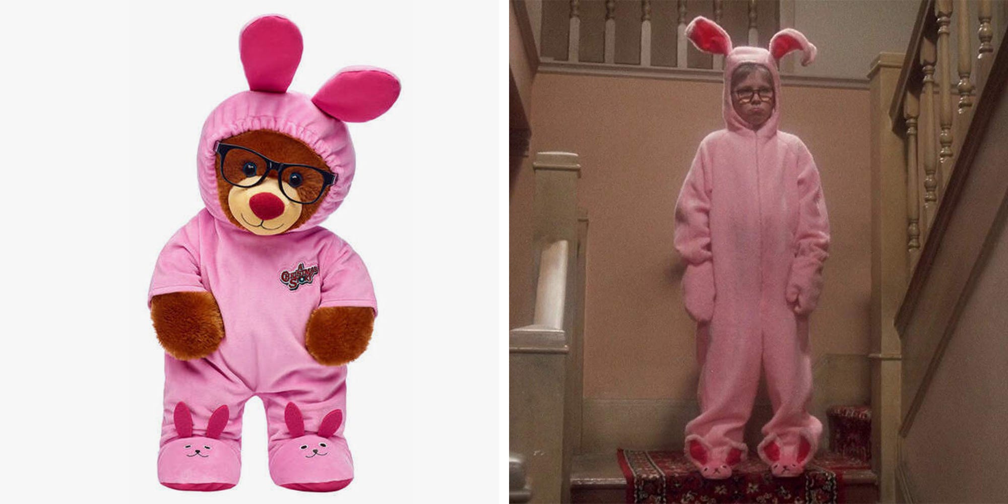 Build-a-Bear Has an Adorable Ralphie Bear, Complete With That Pink Bunny Suit