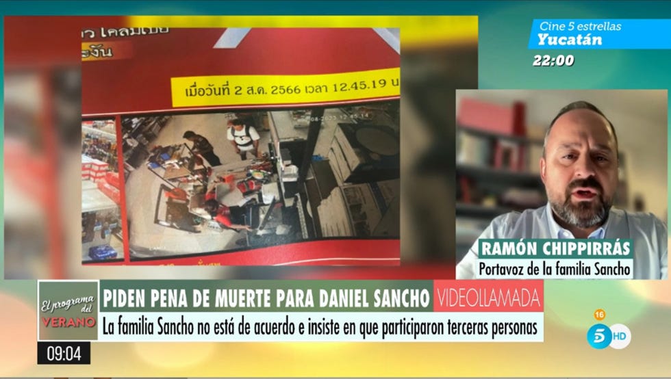 ramón chippirrás, abogado y portavoz de daniel sancho en españa, en 'el programa del verano'