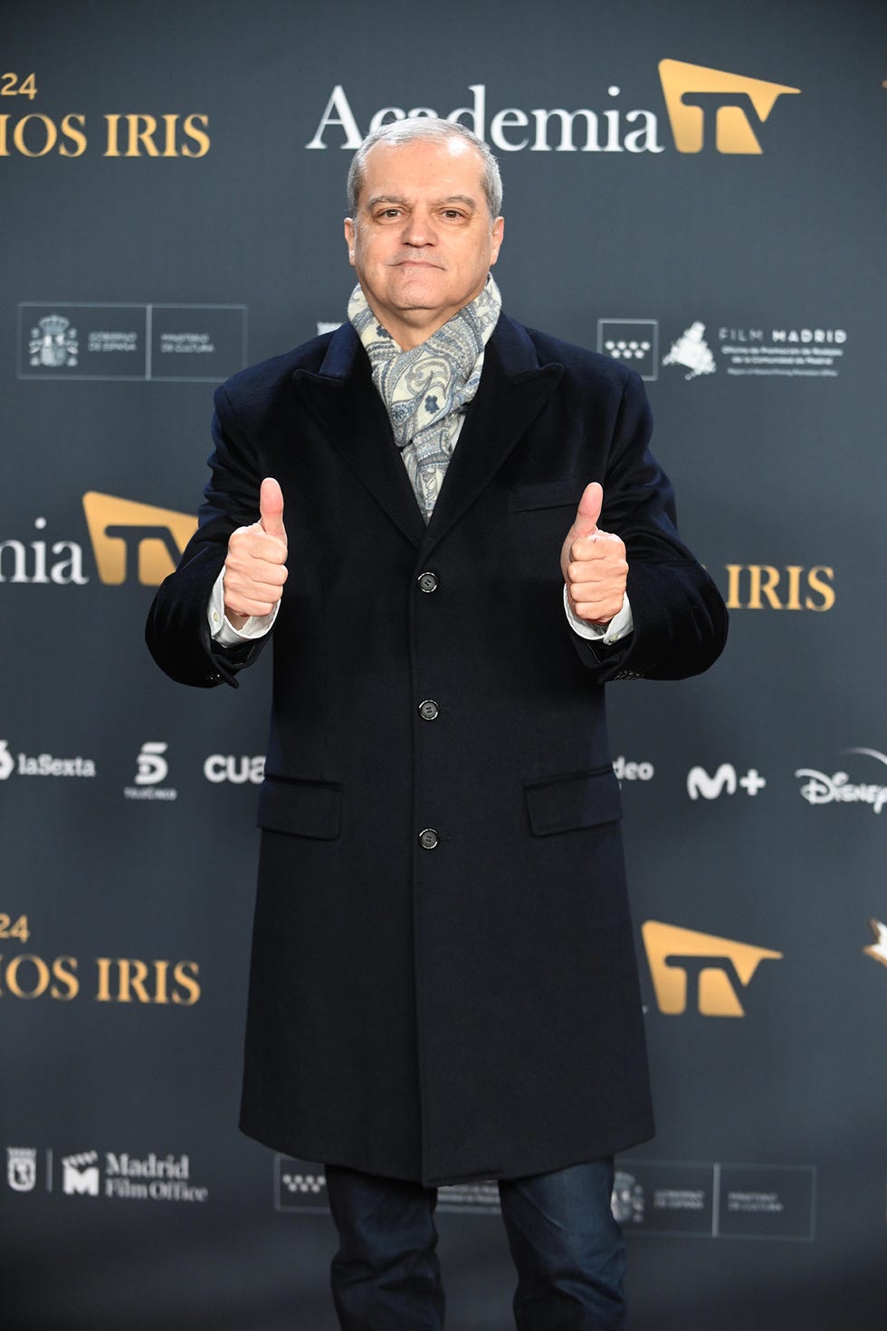 ramon garcia posa en la alfombra roja de los premios iris 2024, los galardones organizados por la academia de la television, a 14 de enero de 2024, en madrid espana, jose oliva europa press