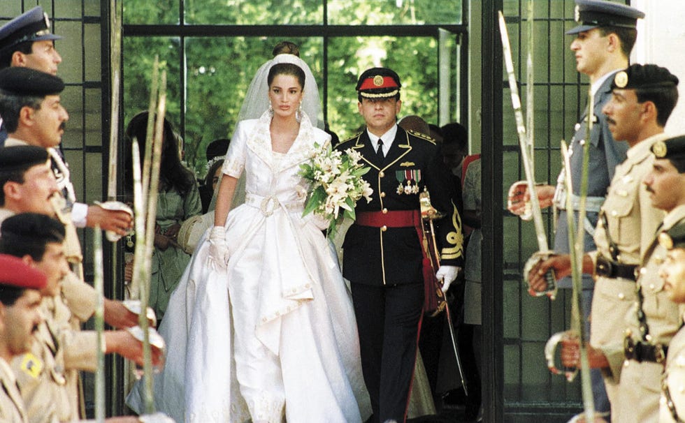 rania y abdalá de jordania el día de su boda