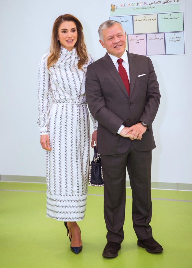 rania de jordania junto a su esposo, el rey abdala ii