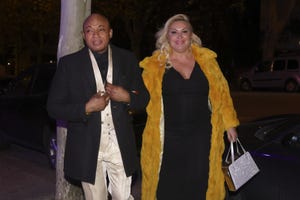 raquel mosquera y su marido isi en la celebracion de unos premios en madrid