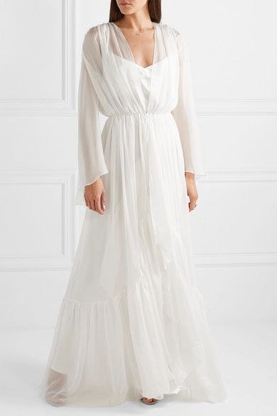 Silk hippie hot sale wedding dress