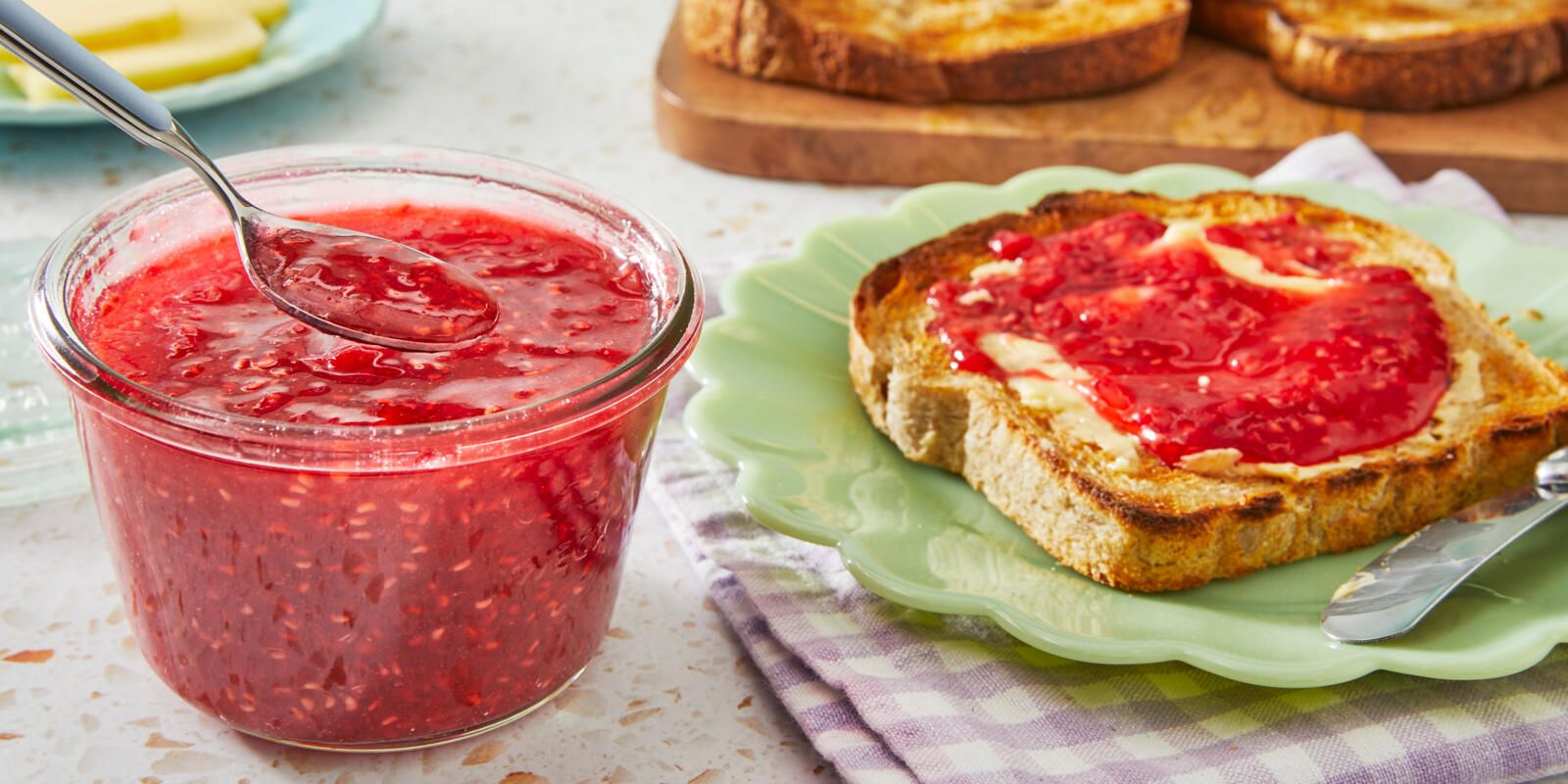 Raspberry Freezer Jam - The Toasty Kitchen