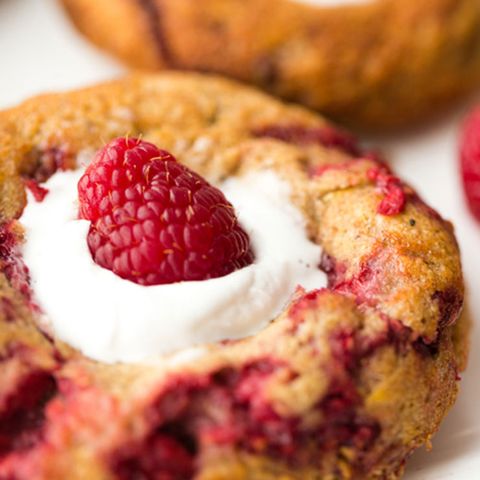 Raspberry-Lemon Baked Donuts With Coconut Whip