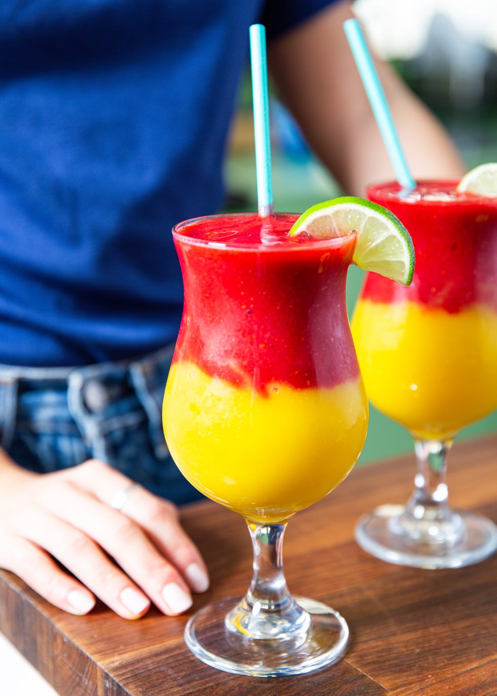 virgin raspberry mango margarita slushies