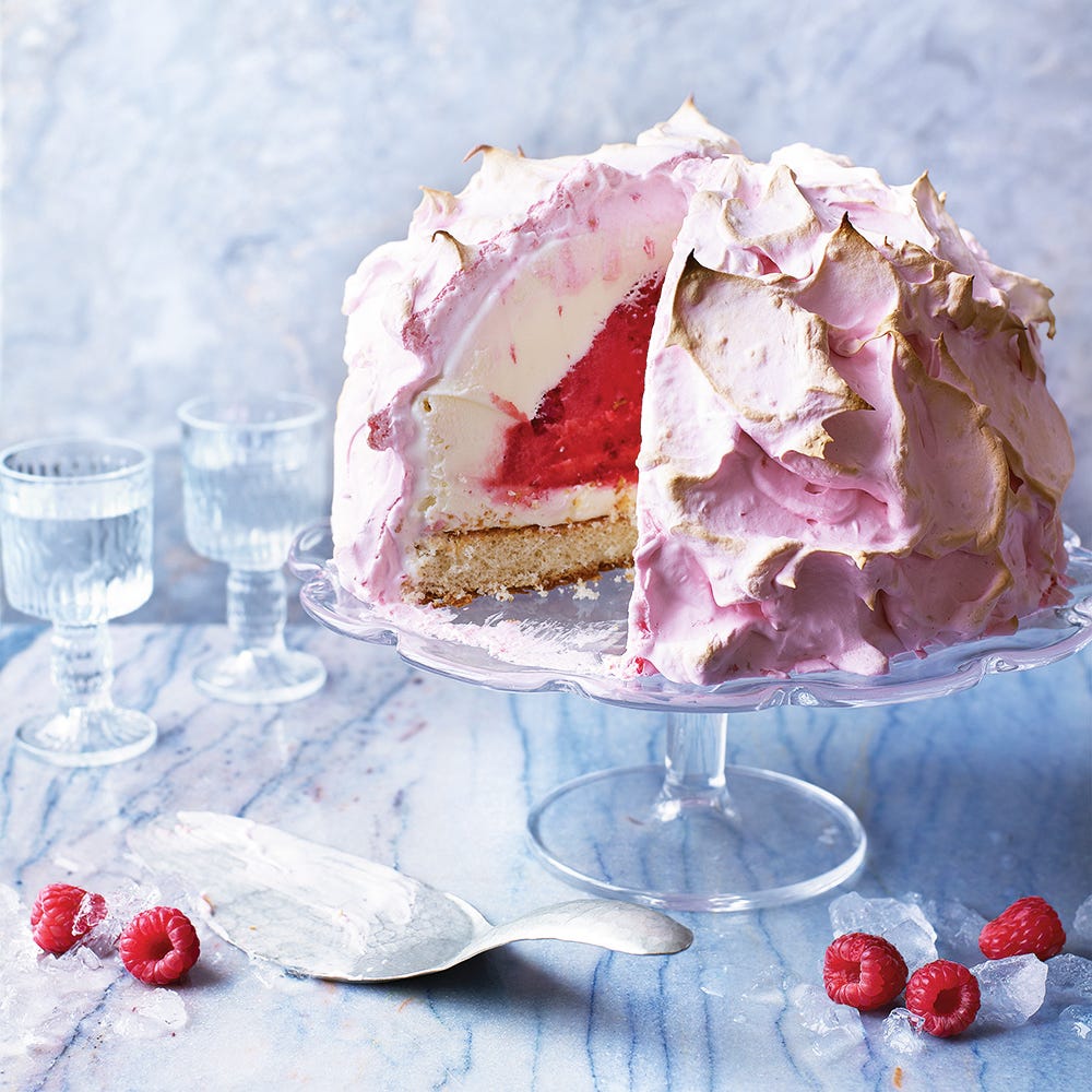 image of Raspberry Meringue Bombe recipe by Red Online