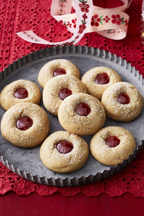 raspberry recipes almond raspberry thumbprint cookies
