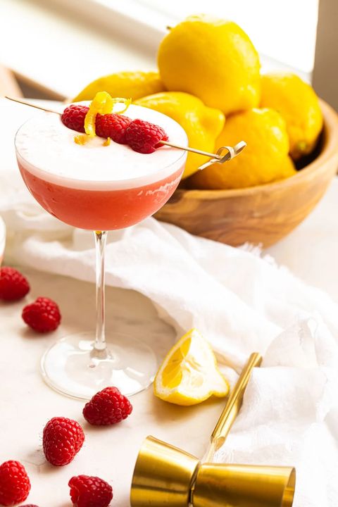 raspberry recipes clover club cocktail