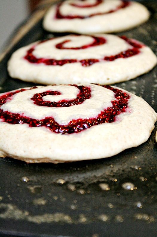 raspberry swirl pancakes
