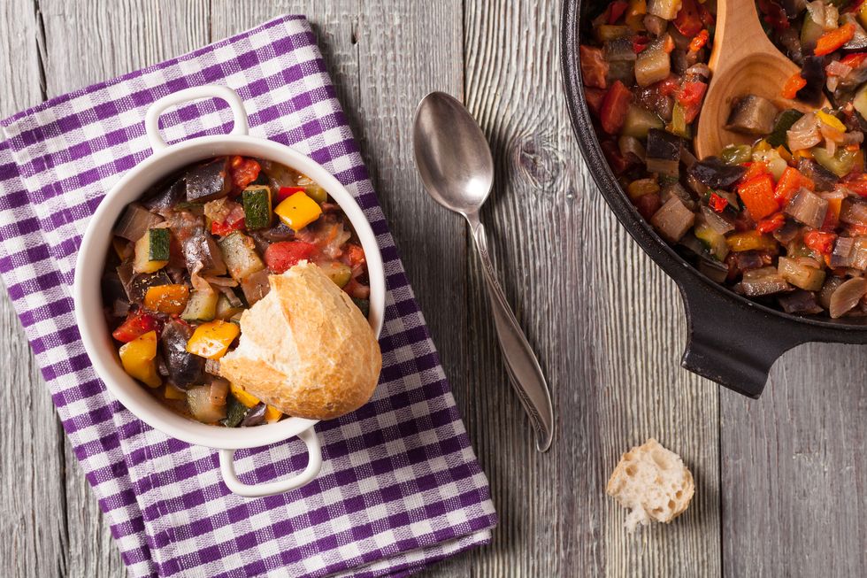 ratatouille, classic french stew of summer vegetables
