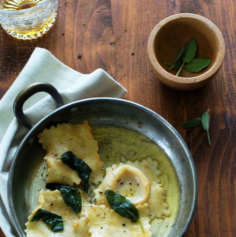 ravioli with sage butter